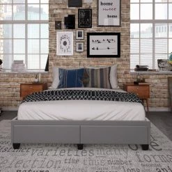 Beverly Grey with Storage Drawers Upholstered Full Platform Bed Frame by Boyd Sleep 9 Beverly Grey with Storage Drawers Upholstered Full Platform Bed Frame by Boyd Sleep -DealsProLounger Store gray boyd sleep panel beds pargy979db c3 1000