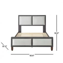 Mallory Gray Queen Panel Upholstered Platform Bed Frame by Boyd Sleep -DealsProLounger Store gray boyd sleep platform beds hdmacgrqn 40 1000