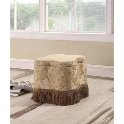 Beige Storage Ottoman by ORE International -DealsProLounger Store gray brown ore international ottomans hb4182 31 1000