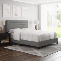 Lorna Gray Linen King Upholstered Platform Bed Frame by Boyd Sleep 9 Lorna Gray Linen King Upholstered Platform Bed Frame by Boyd Sleep -DealsProLounger Store gray linen boyd sleep platform beds cogy200ek 31 1000