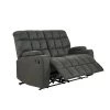 57 in. Gray Polyester 2-Seater Reclining Loveseat with Cupholders by ProLounger 1 57 in. Gray Polyester 2-Seater Reclining Loveseat with Cupholders by ProLounger -DealsProLounger Store gray prolounger loveseats rcl16 aaa16 2s 64 1000