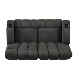 57 in. Gray Polyester 2-Seater Reclining Loveseat with Cupholders by ProLounger -DealsProLounger Store gray prolounger loveseats rcl16 aaa16 2s a0 1000
