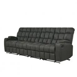 4-Seat Gray Microfiber Wall Hugger Storage Reclining Sofa by ProLounger 22 4-Seat Gray Microfiber Wall Hugger Storage Reclining Sofa by ProLounger -DealsProLounger Store gray prolounger sofas couches a138536 1f 1000