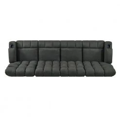 4-Seat Gray Microfiber Wall Hugger Storage Reclining Sofa by ProLounger 17 4-Seat Gray Microfiber Wall Hugger Storage Reclining Sofa by ProLounger -DealsProLounger Store gray prolounger sofas couches a138536 a0 1000