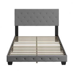 Charlotte Grey Linen King Upholstered Platform Bed Frame by Boyd Sleep 11 Charlotte Grey Linen King Upholstered Platform Bed Frame by Boyd Sleep -DealsProLounger Store grey boyd sleep platform beds chgr963ek 1f 1000