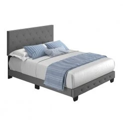 Charlotte Grey Linen King Upholstered Platform Bed Frame by Boyd Sleep 10 Charlotte Grey Linen King Upholstered Platform Bed Frame by Boyd Sleep -DealsProLounger Store grey boyd sleep platform beds chgr963ek 4f 1000