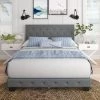 Charlotte Grey Linen King Upholstered Platform Bed Frame by Boyd Sleep 2 Charlotte Grey Linen King Upholstered Platform Bed Frame by Boyd Sleep -DealsProLounger Store grey boyd sleep platform beds chgr963ek 64 1000