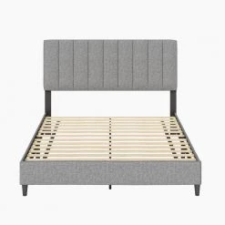 Lily Grey Linen King Upholstered Platform Bed Frame by Boyd Sleep 14 Lily Grey Linen King Upholstered Platform Bed Frame by Boyd Sleep -DealsProLounger Store grey boyd sleep platform beds lhgr971ek fa 1000