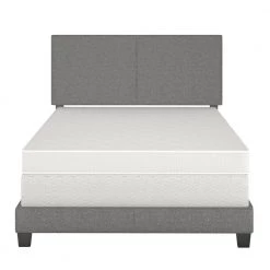 Barrett Queen Grey Linen Upholstered Platform Bed by Boyd Sleep -DealsProLounger Store grey linen boyd sleep panel beds mil898qn 1f 1000