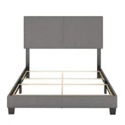 Barrett Queen Grey Linen Upholstered Platform Bed by Boyd Sleep
