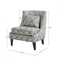 Kyerin Grey Removable Cushion Swoop Arm Accent Chair by Madison Park -DealsProLounger Store grey madison park accent chairs fpf18 0516 1f 1000