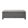 Sasha Grey Tufted Top Storage Bench 18.89 in. H x 50.3 in. W x 19.29 in. D by Madison Park -DealsProLounger Store grey madison park dining benches fpf18 0487 64 1000