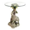 24 in. Gray Glass Top Elephant End Table by ORE International 2 24 in. Gray Glass Top Elephant End Table by ORE International -DealsProLounger Store grey ore international end side tables k 0728b 64 1000
