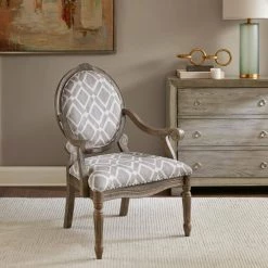 Cole Grey/White Exposed Wood Arm Accent Chair by Madison Park 19 Cole Grey/White Exposed Wood Arm Accent Chair by Madison Park -DealsProLounger Store grey white madison park accent chairs fpf18 0442 31 1000