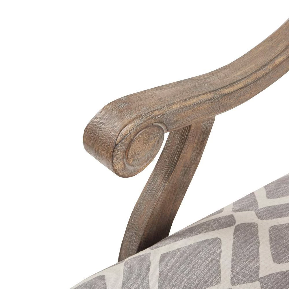 Cole Grey/White Exposed Wood Arm Accent Chair by Madison Park 9 Cole Grey/White Exposed Wood Arm Accent Chair by Madison Park - Image 7