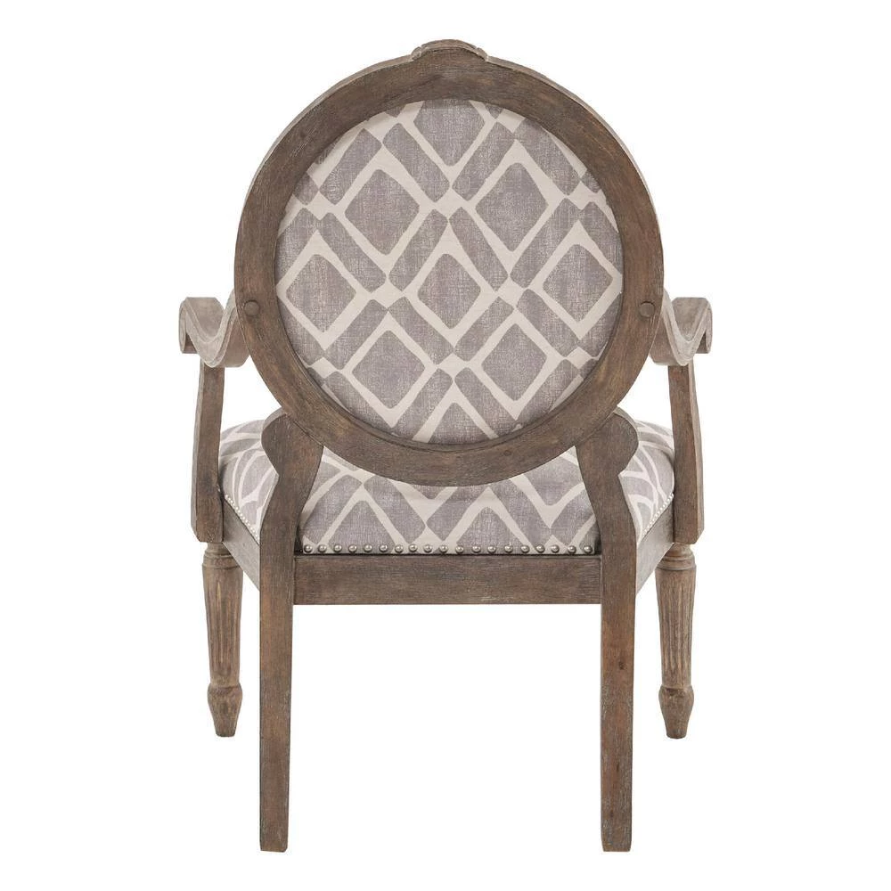 Cole Grey/White Exposed Wood Arm Accent Chair by Madison Park 7 Cole Grey/White Exposed Wood Arm Accent Chair by Madison Park - Image 5
