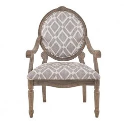 Cole Grey/White Exposed Wood Arm Accent Chair by Madison Park