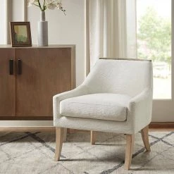 Milana Ivory Modern Accent Chair by Madison Park -DealsProLounger Store ivory madison park accent chairs mp100 0957 31 1000