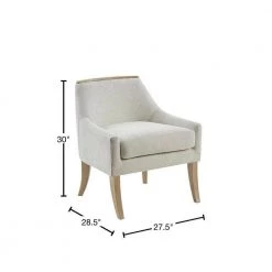 Milana Ivory Modern Accent Chair by Madison Park -DealsProLounger Store ivory madison park accent chairs mp100 0957 40 1000