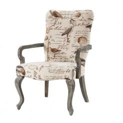 Joni Ivory Multi Goose Neck Arm Chair by Madison Park