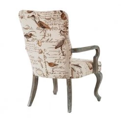 Joni Ivory Multi Goose Neck Arm Chair by Madison Park -DealsProLounger Store ivory multi madison park accent chairs fpf18 0020 c3 1000