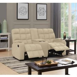 70 in. Khaki Tufted Polyester 2-Seater Reclining Loveseat with Cupholders by ProLounger 29 70 in. Khaki Tufted Polyester 2-Seater Reclining Loveseat with Cupholders by ProLounger -DealsProLounger Store khaki prolounger loveseats rcl16 aaa82 2sc 31 1000