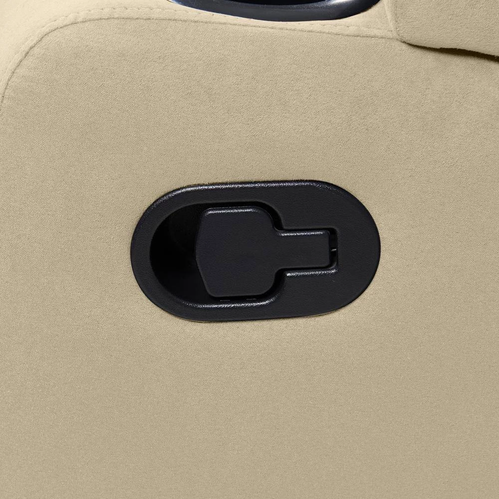 70 in. Khaki Tufted Polyester 2-Seater Reclining Loveseat with Cupholders by ProLounger 15 70 in. Khaki Tufted Polyester 2-Seater Reclining Loveseat with Cupholders by ProLounger - Image 13