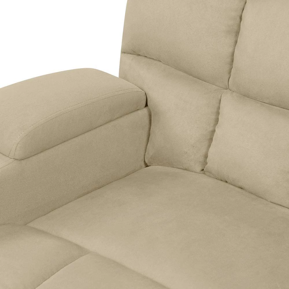 70 in. Khaki Tufted Polyester 2-Seater Reclining Loveseat with Cupholders by ProLounger 14 70 in. Khaki Tufted Polyester 2-Seater Reclining Loveseat with Cupholders by ProLounger - Image 12