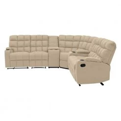 7-Piece Khaki Microfiber 5-Seater Curved Power Reclining Sectional Sofa with Storage Consoles by ProLounger 16 7-Piece Khaki Microfiber 5-Seater Curved Power Reclining Sectional Sofa with Storage Consoles by ProLounger -DealsProLounger Store khaki prolounger sectional sofas a149600 40 1000
