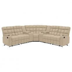 7-Piece Khaki Microfiber 5-Seater Curved Power Reclining Sectional Sofa with Storage Consoles by ProLounger 20 7-Piece Khaki Microfiber 5-Seater Curved Power Reclining Sectional Sofa with Storage Consoles by ProLounger -DealsProLounger Store khaki prolounger sectional sofas a149600 4f 1000