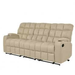 3-Seat Khaki Microfiber Wall Hugger Storage Reclining Sofa by ProLounger -DealsProLounger Store khaki prolounger sofas couches rcl16 aaa82 3s 1f 1000
