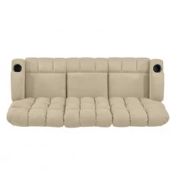3-Seat Khaki Microfiber Wall Hugger Storage Reclining Sofa by ProLounger -DealsProLounger Store khaki prolounger sofas couches rcl16 aaa82 3s a0 1000