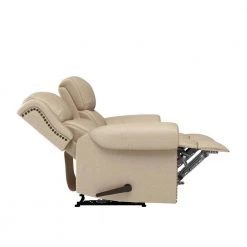 60.5 in. Distressed Latte Tan Polyester 2-Seater Reclining Loveseat with Nailheads by ProLounger -DealsProLounger Store latte tan prolounger loveseats rcl60 nks85 2s 77 1000