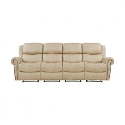 Distressed Latte Tan Faux Leather 4-Seat Rolled Arm Wall Hugger Recliner Sofa by ProLounger 22 Distressed Latte Tan Faux Leather 4-Seat Rolled Arm Wall Hugger Recliner Sofa by ProLounger -DealsProLounger Store latte tan prolounger sofas couches rcl60 nks85 4s 4f 1000