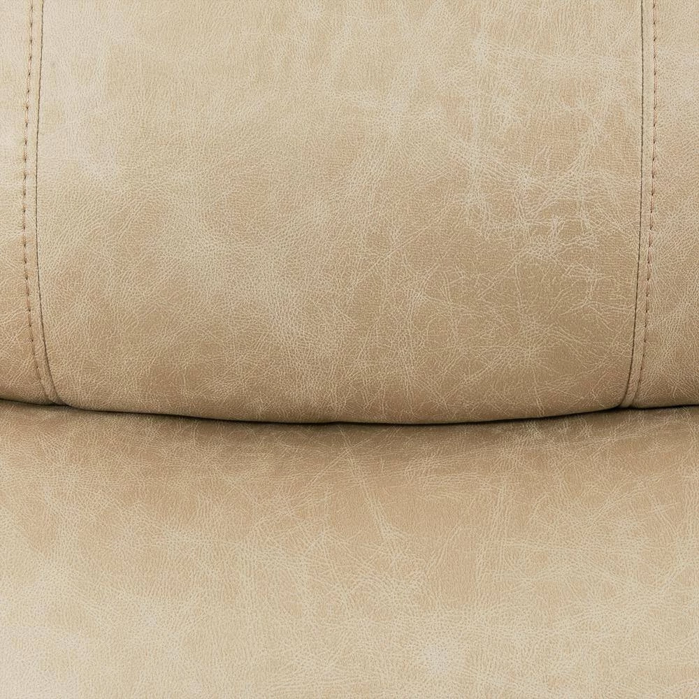 Distressed Latte Tan Faux Leather 4-Seat Rolled Arm Wall Hugger Recliner Sofa by ProLounger 14 Distressed Latte Tan Faux Leather 4-Seat Rolled Arm Wall Hugger Recliner Sofa by ProLounger - Image 12
