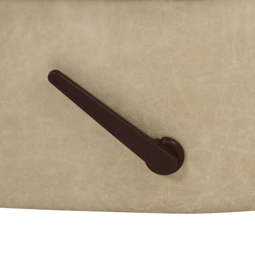 Distressed Latte Tan Faux Leather 4-Seat Rolled Arm Wall Hugger Recliner Sofa by ProLounger 13 Distressed Latte Tan Faux Leather 4-Seat Rolled Arm Wall Hugger Recliner Sofa by ProLounger - Image 11