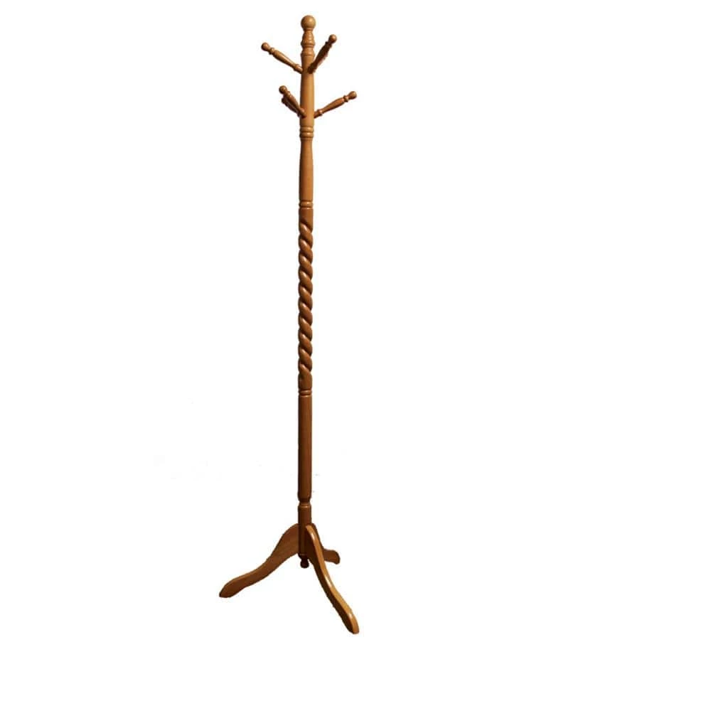71.5 in. Twist Natural Wood 6-Hook Coat Rack by ORE International 3 71.5 in. Twist Natural Wood 6-Hook Coat Rack by ORE International