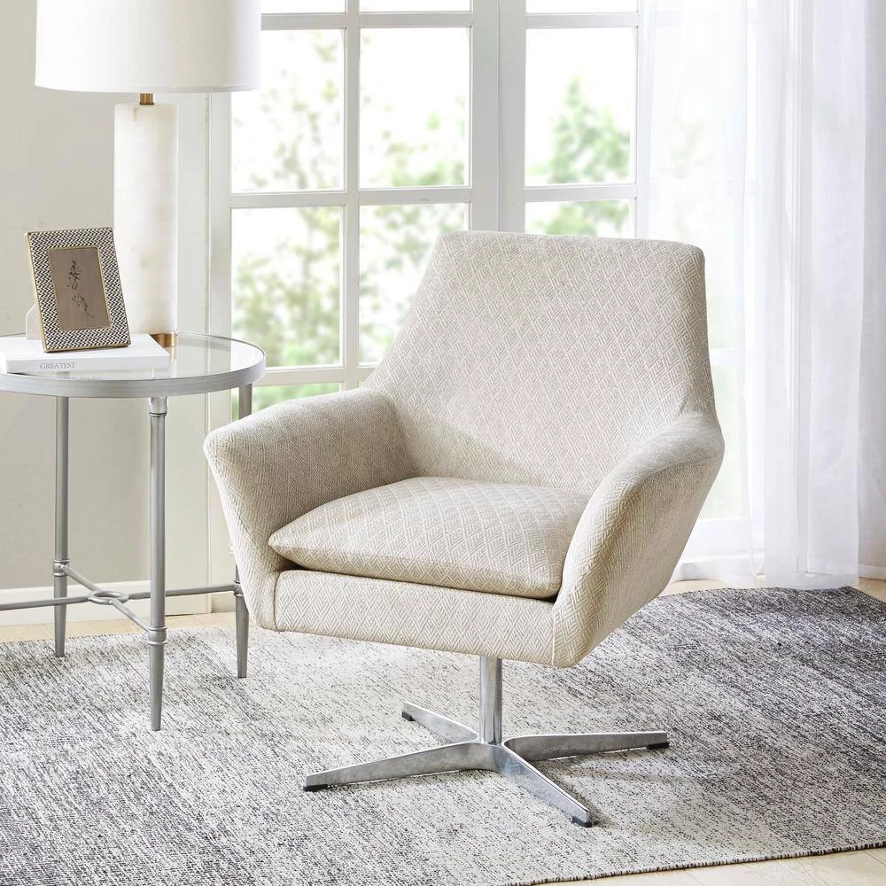 Carwyn Light Taupe Removable Cushion Track Arm Swivel Chair by Madison Park 10 Carwyn Light Taupe Removable Cushion Track Arm Swivel Chair by Madison Park - Image 8