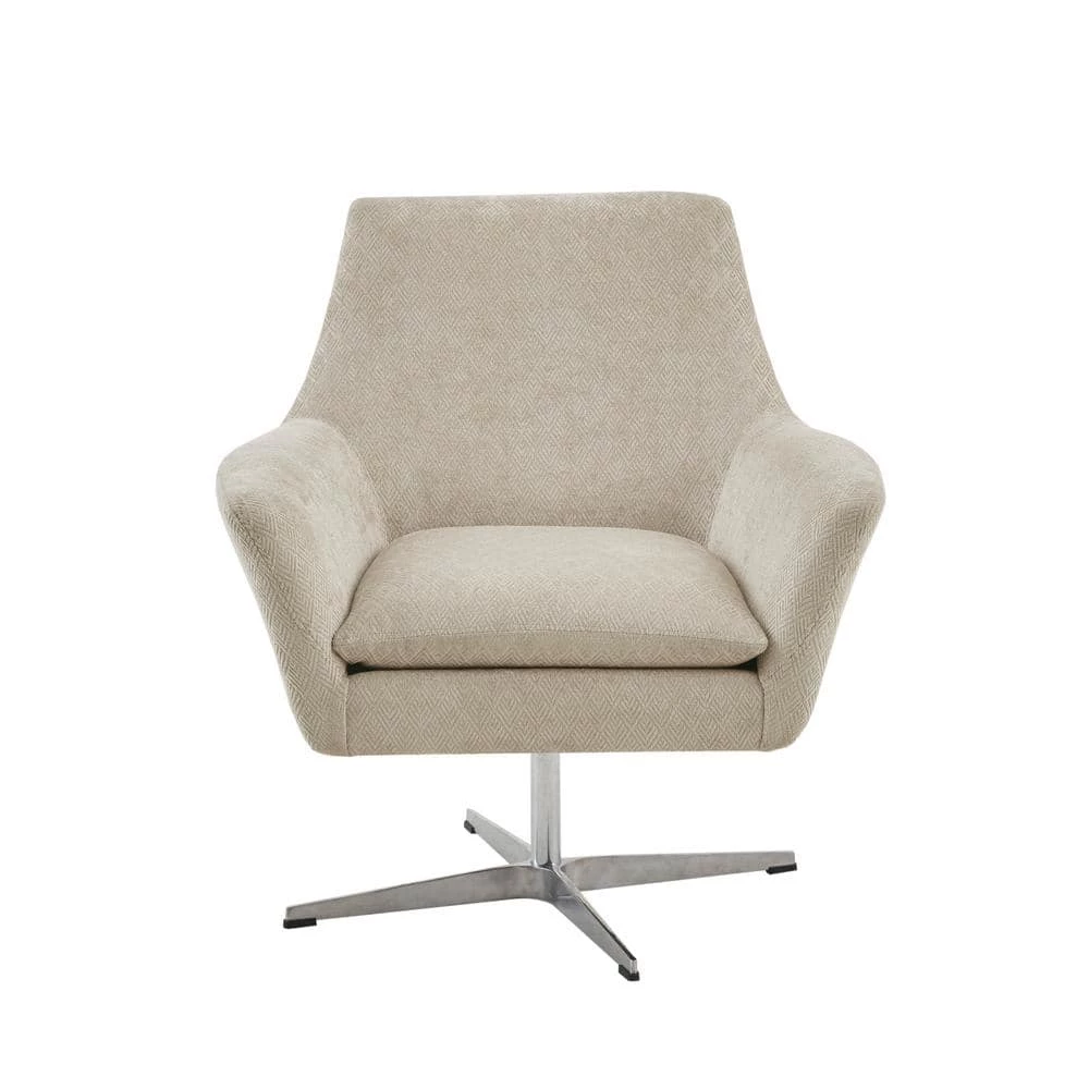 Carwyn Light Taupe Removable Cushion Track Arm Swivel Chair by Madison Park 3 Carwyn Light Taupe Removable Cushion Track Arm Swivel Chair by Madison Park