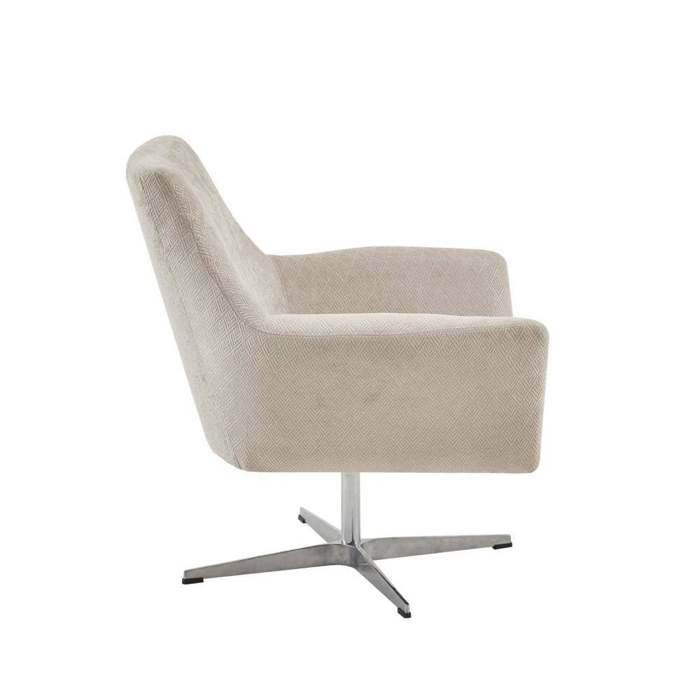 Carwyn Light Taupe Removable Cushion Track Arm Swivel Chair by Madison Park 5 Carwyn Light Taupe Removable Cushion Track Arm Swivel Chair by Madison Park - Image 3