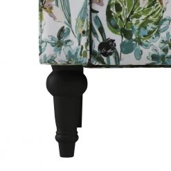 Multi Cream Botanical Floral Print Fabric Button Tufted Wingback Pushback Recliner by ProLounger -DealsProLounger Store multi cream botanical floral print prolounger recliners a191395 1f 1000