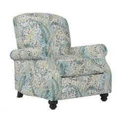 Multi Sky Blue Paisley Fabric 3-Position Push Back Recliner by ProLounger 20 Multi Sky Blue Paisley Fabric 3-Position Push Back Recliner by ProLounger -DealsProLounger Store multi sky blue paisley prolounger recliners a150019 1f 1000