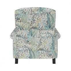Multi Sky Blue Paisley Fabric 3-Position Push Back Recliner by ProLounger 16 Multi Sky Blue Paisley Fabric 3-Position Push Back Recliner by ProLounger -DealsProLounger Store multi sky blue paisley prolounger recliners a150019 66 1000