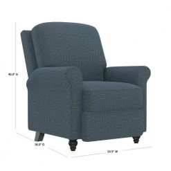 Push Back Multi-warp Caribbean Blue Chenille Recliner Chair by ProLounger 17 Push Back Multi-warp Caribbean Blue Chenille Recliner Chair by ProLounger -DealsProLounger Store multi warp caribbean blue prolounger recliners rcl37 lux54 pb 40 1000