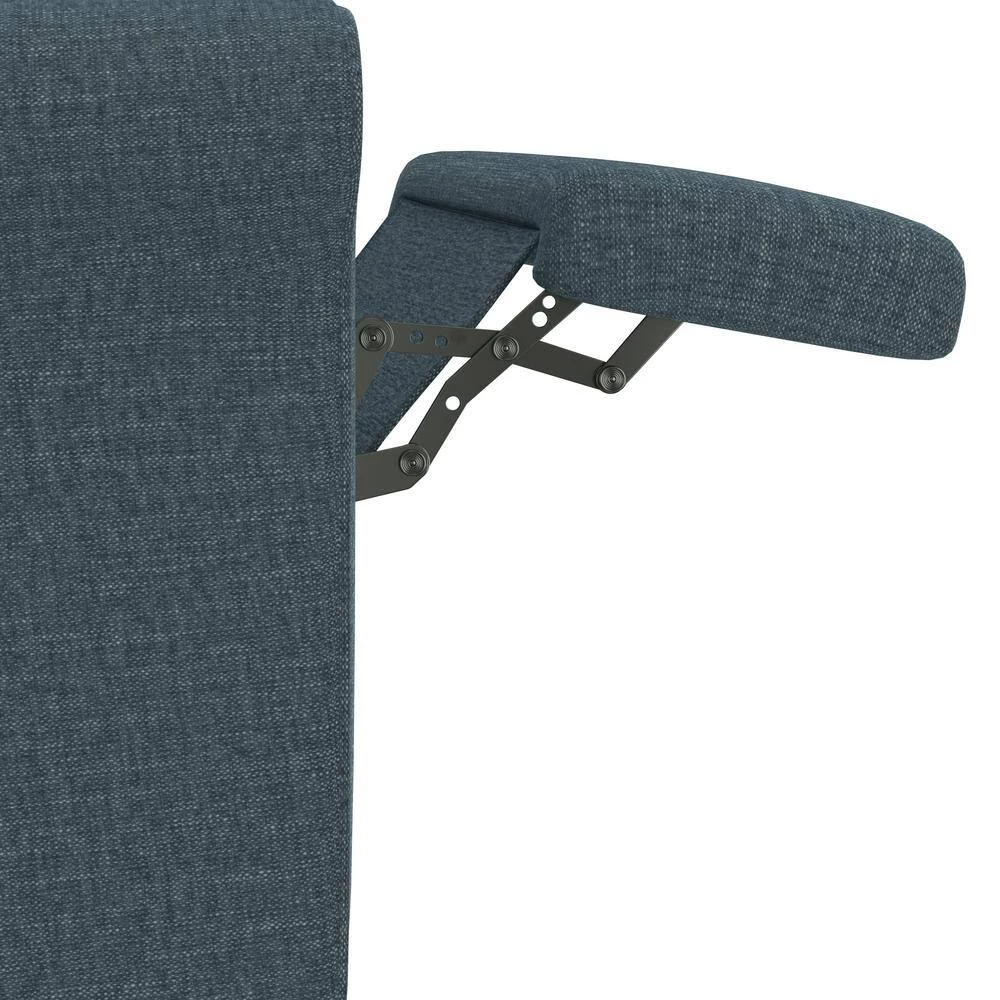 Push Back Multi-warp Caribbean Blue Chenille Recliner Chair by ProLounger 12 Push Back Multi-warp Caribbean Blue Chenille Recliner Chair by ProLounger - Image 10