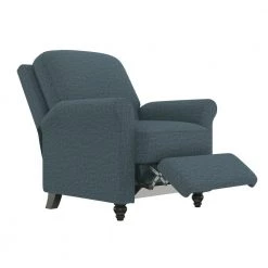 Push Back Multi-warp Caribbean Blue Chenille Recliner Chair by ProLounger