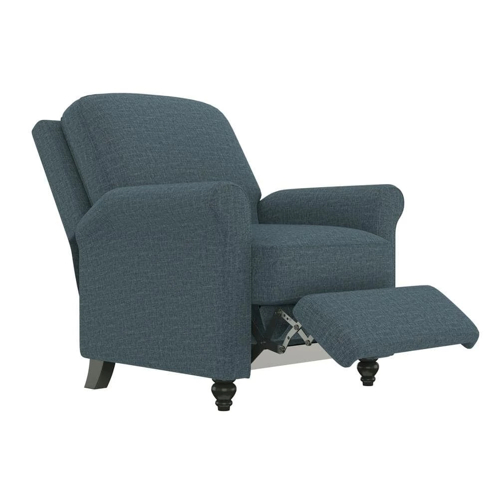 Push Back Multi-warp Caribbean Blue Chenille Recliner Chair by ProLounger 3 Push Back Multi-warp Caribbean Blue Chenille Recliner Chair by ProLounger