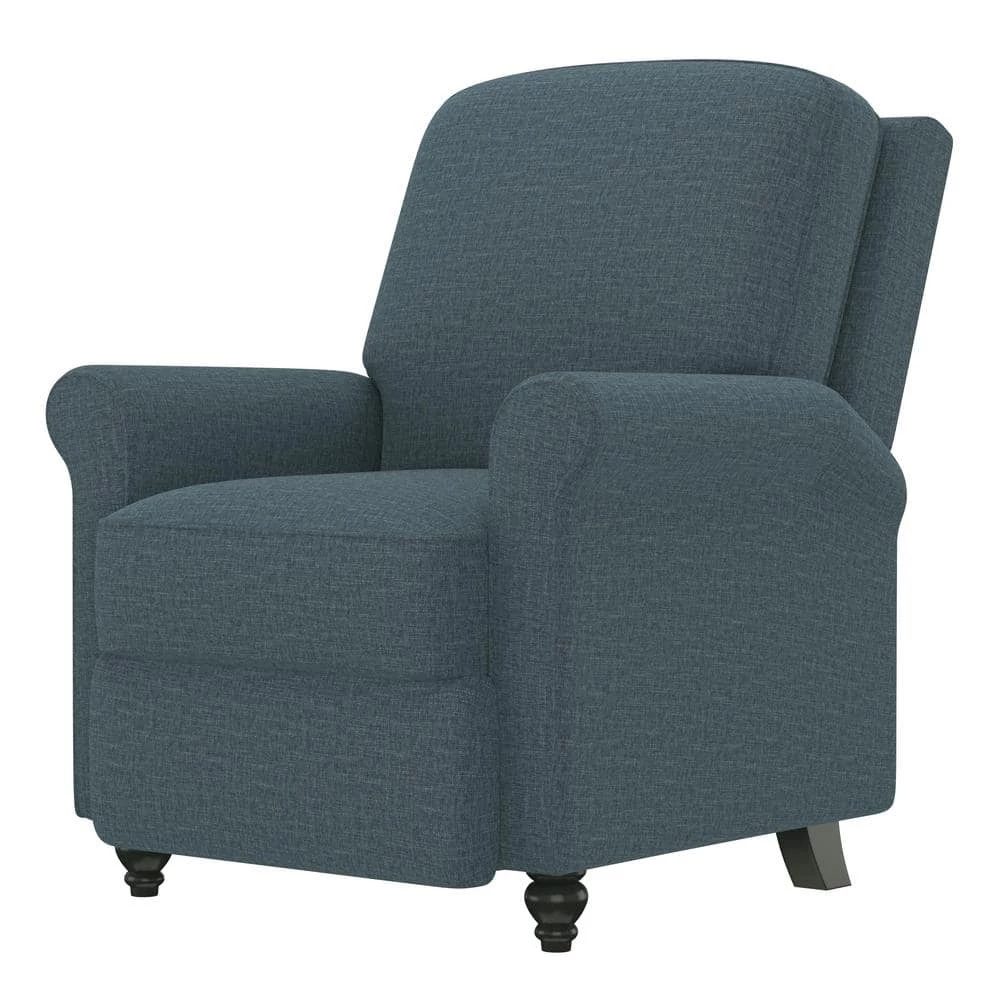 Push Back Multi-warp Caribbean Blue Chenille Recliner Chair by ProLounger 6 Push Back Multi-warp Caribbean Blue Chenille Recliner Chair by ProLounger - Image 4