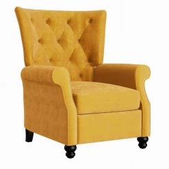 Mustard Gold Velvet Push Back Recliner by ProLounger 15 Mustard Gold Velvet Push Back Recliner by ProLounger -DealsProLounger Store mustard gold prolounger recliners a157339 4f 1000