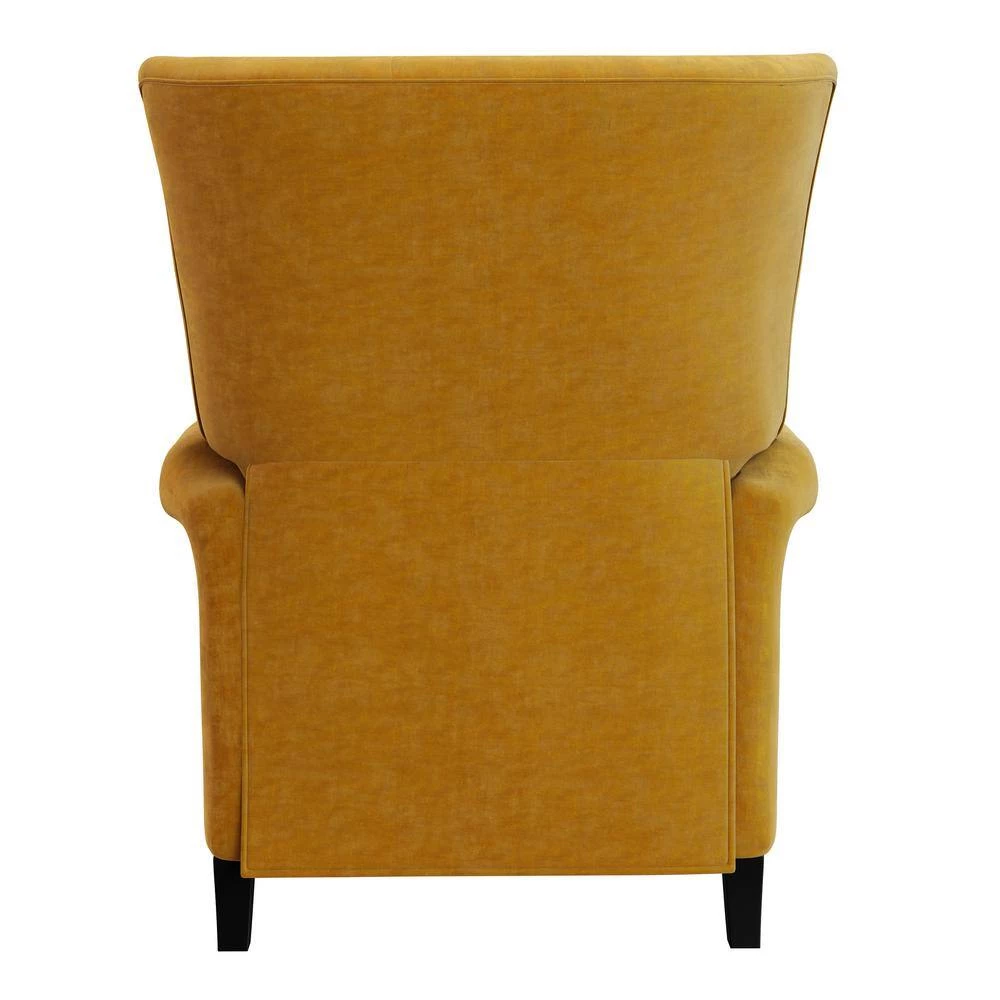 Mustard Gold Velvet Push Back Recliner by ProLounger 5 Mustard Gold Velvet Push Back Recliner by ProLounger - Image 3